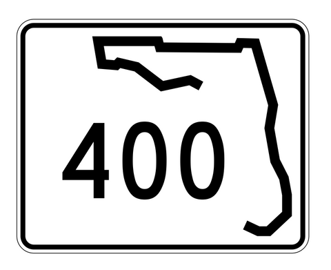 Florida State Road 400 Sticker Decal R1558 Highway Sign - Winter Park Products