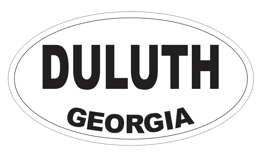 Duluth Georgia Oval Bumper Sticker or Helmet Sticker D2937 Euro Oval