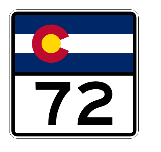Colorado State Highway 72 Sticker Decal R1818 Highway Sign - Winter Park Products