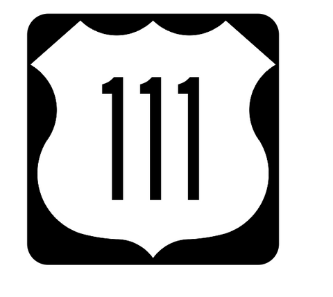 US Route 111 Sticker R1958 Highway Sign Road Sign - Winter Park Products