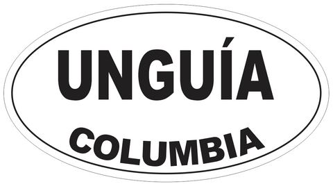 Unguia Columbia Oval Bumper Sticker or Helmet Sticker D4447