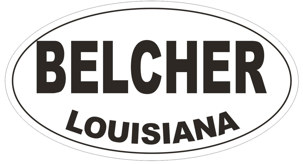 Belcher Louisiana Oval Bumper Sticker or Helmet Sticker D3784