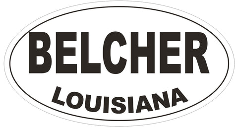 Belcher Louisiana Oval Bumper Sticker or Helmet Sticker D3784