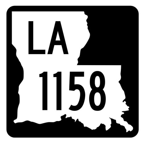 Louisiana State Highway 1158 Sticker Decal R6387 Highway Route Sign