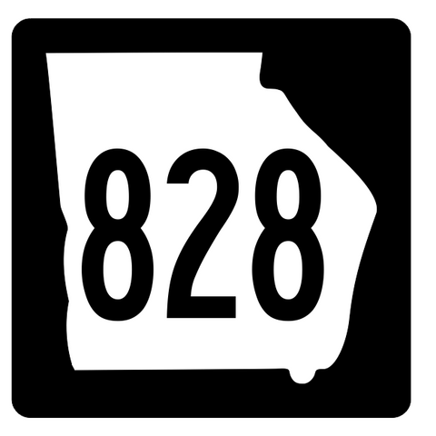 Georgia State Route 828 Sticker R4092 Highway Sign Road Sign Decal