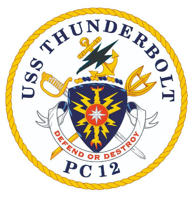 USS Thunderbolt Sticker Military Armed Forces Navy Decal M238 - Winter Park Products