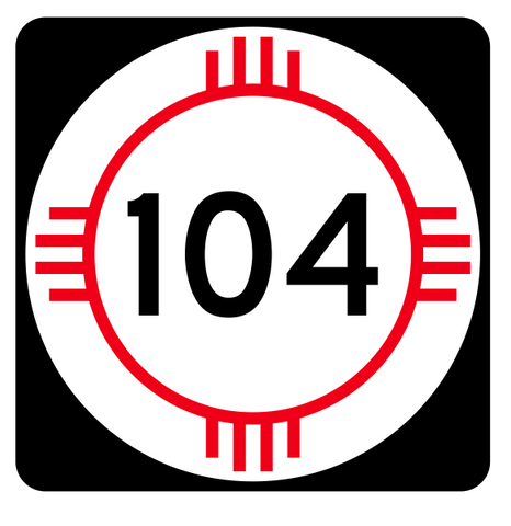 New Mexico State Road 104 Sticker R4139 Highway Sign Road Sign Decal