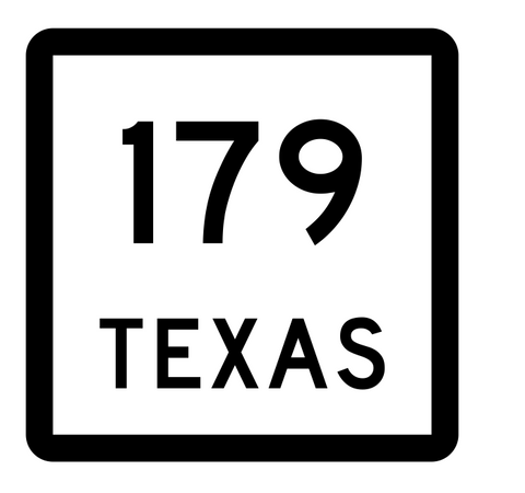 Texas State Highway 179 Sticker Decal R2477 Highway Sign - Winter Park Products