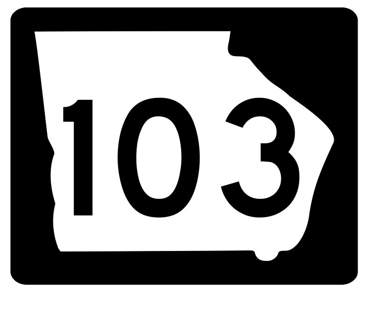 Georgia State Route 103 Sticker R3646 Highway Sign