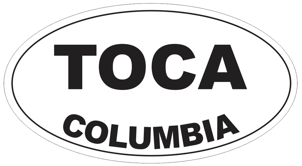 Toca Columbia Oval Bumper Sticker or Helmet Sticker D4359