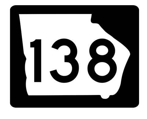 Georgia State Route 138 Sticker R3804 Highway Sign