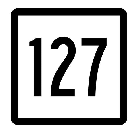 Connecticut State Highway 127 Sticker Decal R5144 Highway Route Sign