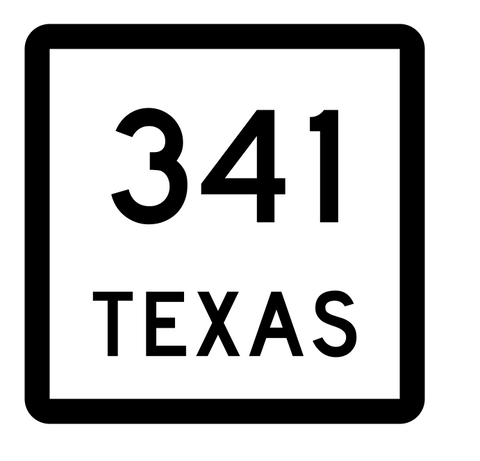 Texas State Highway 341 Sticker Decal R2636 Highway Sign
