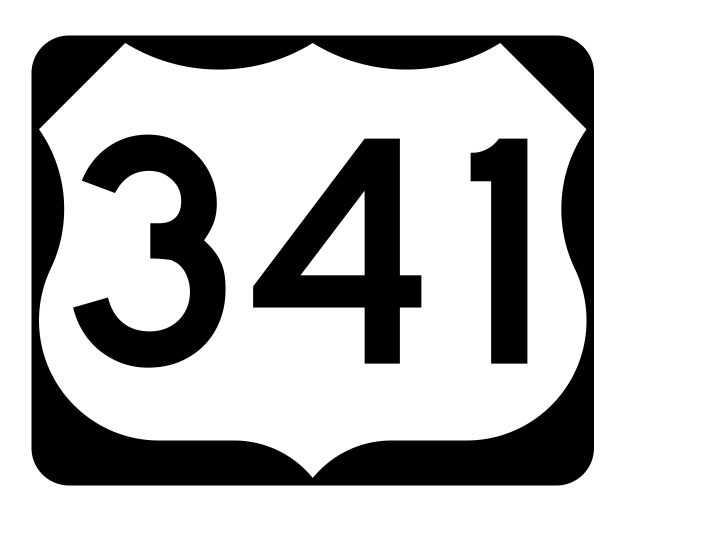 US Route 341 Sticker R2185 Highway Sign Road Sign - Winter Park Products
