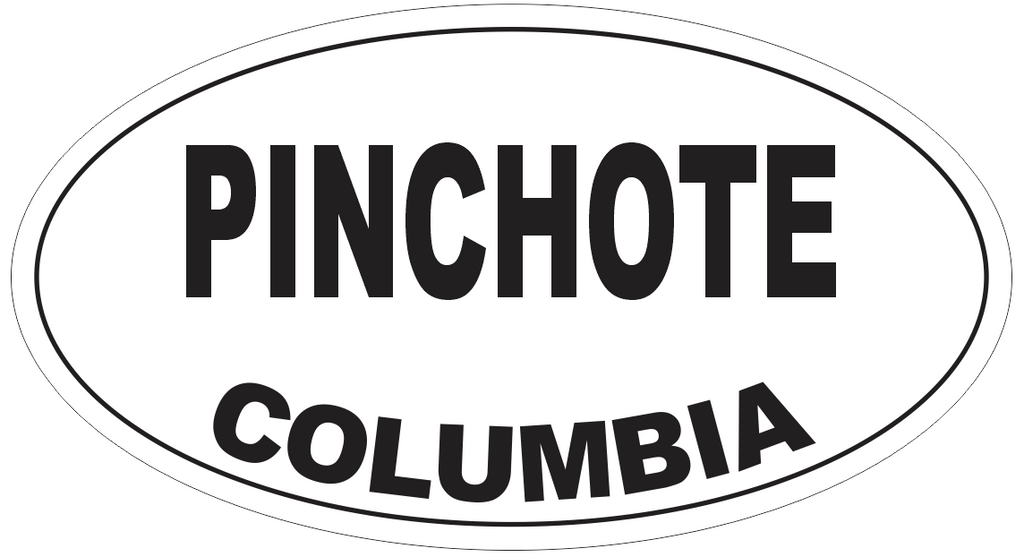 Pinchote Columbia Oval Bumper Sticker or Helmet Sticker D4685