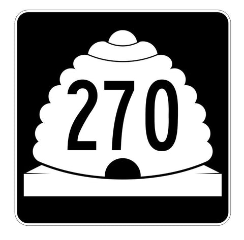Utah State Highway 270 Sticker Decal R5540 Highway Route Sign