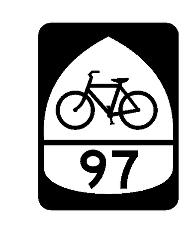 US Bicycle Route 97 Sticker R3184 Highway Sign