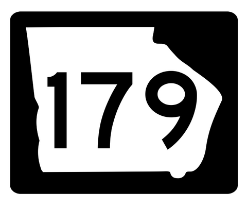 Georgia State Route 179 Sticker R3845 Highway Sign