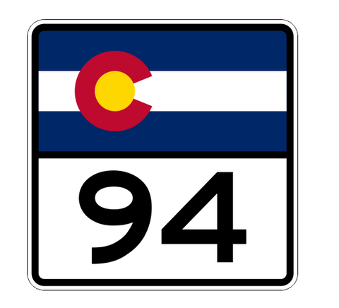 Colorado State Highway 94 Sticker Decal R1832 Highway Sign - Winter Park Products