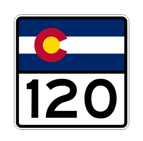 Colorado State Highway 120 Sticker Decal R1848 Highway Sign - Winter Park Products