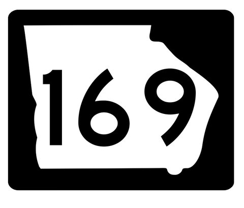 Georgia State Route 169 Sticker R3835 Highway Sign