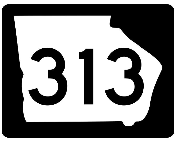 Georgia State Route 313 Sticker R3977 Highway Sign Road Sign Decal