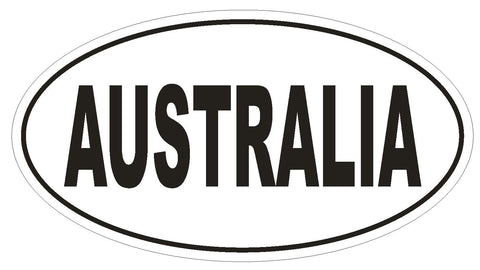 AUSTRALIA Oval Bumper Sticker or Helmet Sticker D2116 Country Euro oval - Winter Park Products