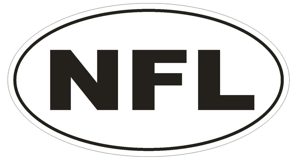 NFL Oval Bumper Sticker or Helmet Sticker D1619 National Football League - Winter Park Products