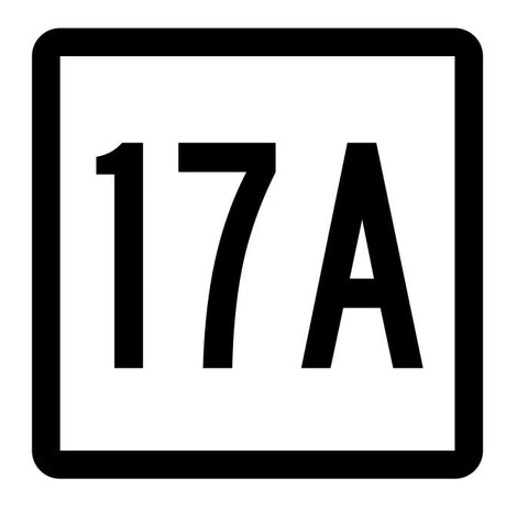 Connecticut State Highway 17A Sticker Decal R5065 Highway Route Sign