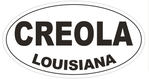 Creola Louisiana Oval Bumper Sticker or Helmet Sticker D3810