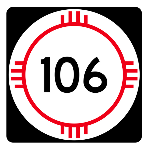 New Mexico State Road 106 Sticker R4140 Highway Sign Road Sign Decal