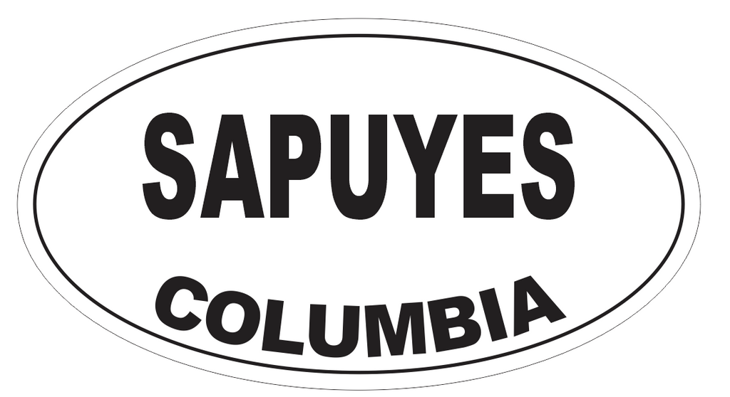 Sapuyes Columbia Oval Bumper Sticker or Helmet Sticker D4610