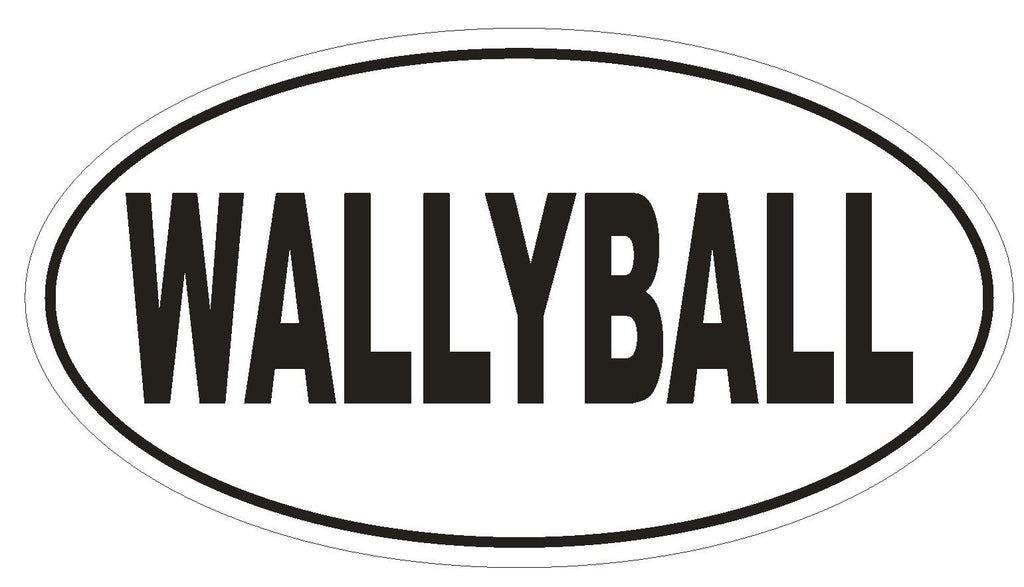 WALLYBALL Oval Bumper Sticker or Helmet Sticker D1927 Euro Oval - Winter Park Products