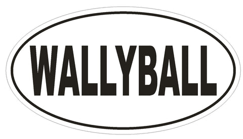 WALLYBALL Oval Bumper Sticker or Helmet Sticker D1927 Euro Oval - Winter Park Products
