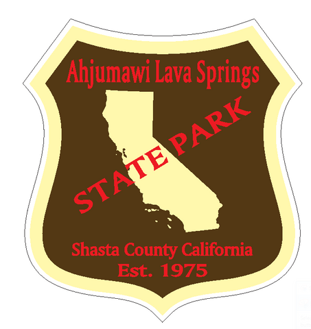 Ahjumawi Lava Springs State Park Sticker R6631 California