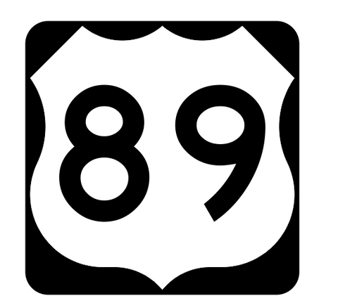 US Route 89 Sticker R1947 Highway Sign Road Sign - Winter Park Products