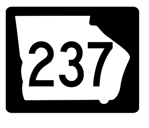 Georgia State Route 237 Sticker R3903 Highway Sign