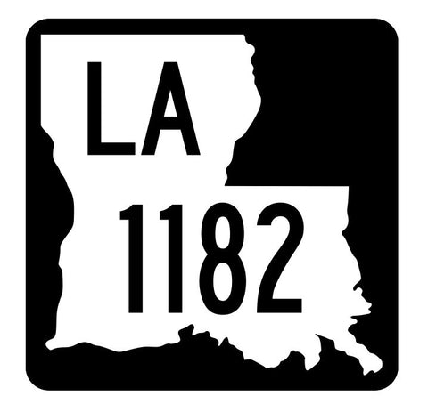 Louisiana State Highway 1182 Sticker Decal R6409 Highway Route Sign