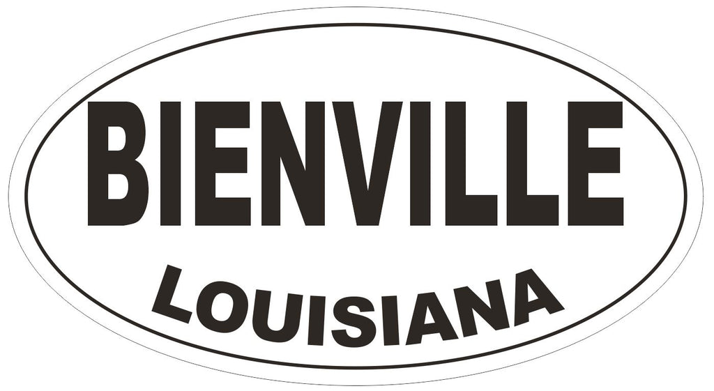 Bienville Louisiana Oval Bumper Sticker or Helmet Sticker D3788