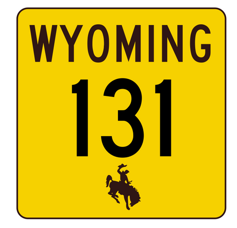 Wyoming Highway 131 Sticker R3425 Highway Sign