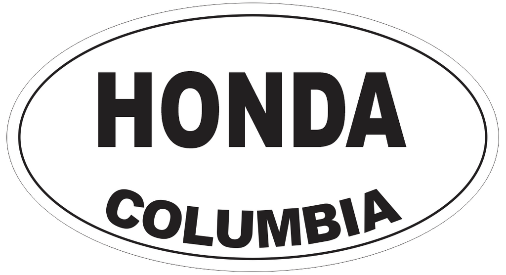 Honda Columbia Oval Bumper Sticker or Helmet Sticker D4719