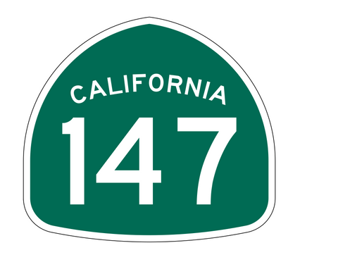 California State Route 147 Sticker Decal R1219 Highway Sign - Winter Park Products