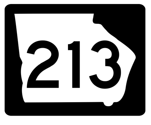 Georgia State Route 213 Sticker R3879 Highway Sign