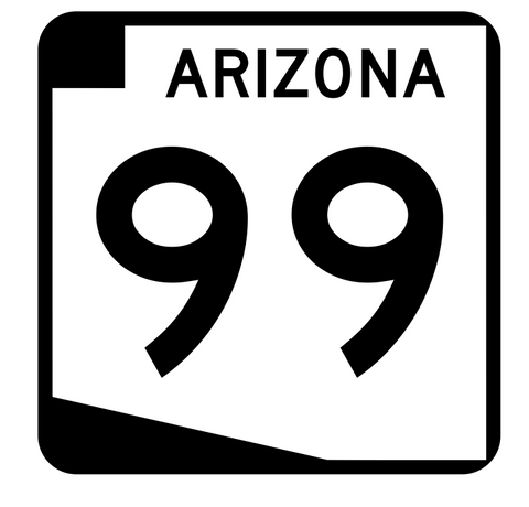 Arizona State Route 99 Sticker R2734 Highway Sign Road Sign