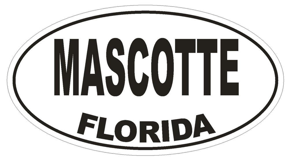 Mascotte Florida Oval Bumper Sticker or Helmet Sticker D1564 Euro Oval - Winter Park Products