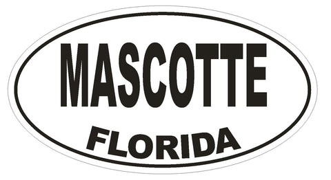 Mascotte Florida Oval Bumper Sticker or Helmet Sticker D1564 Euro Oval - Winter Park Products