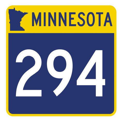 Minnesota State Highway 294 Sticker Decal R5028 Highway Route sign