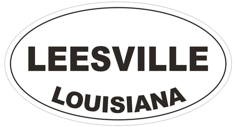 Leesville Louisiana Oval Bumper Sticker or Helmet Sticker D3956