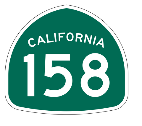 California State Route 158 Sticker Decal R1229 Highway Sign - Winter Park Products