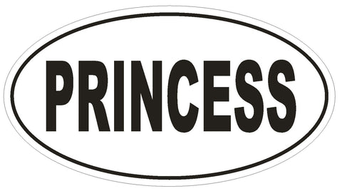 PRINCESS Oval Bumper Sticker or Helmet Sticker D1811 Euro Oval - Winter Park Products